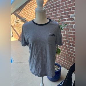 Guess Black and White Striped Tshirt